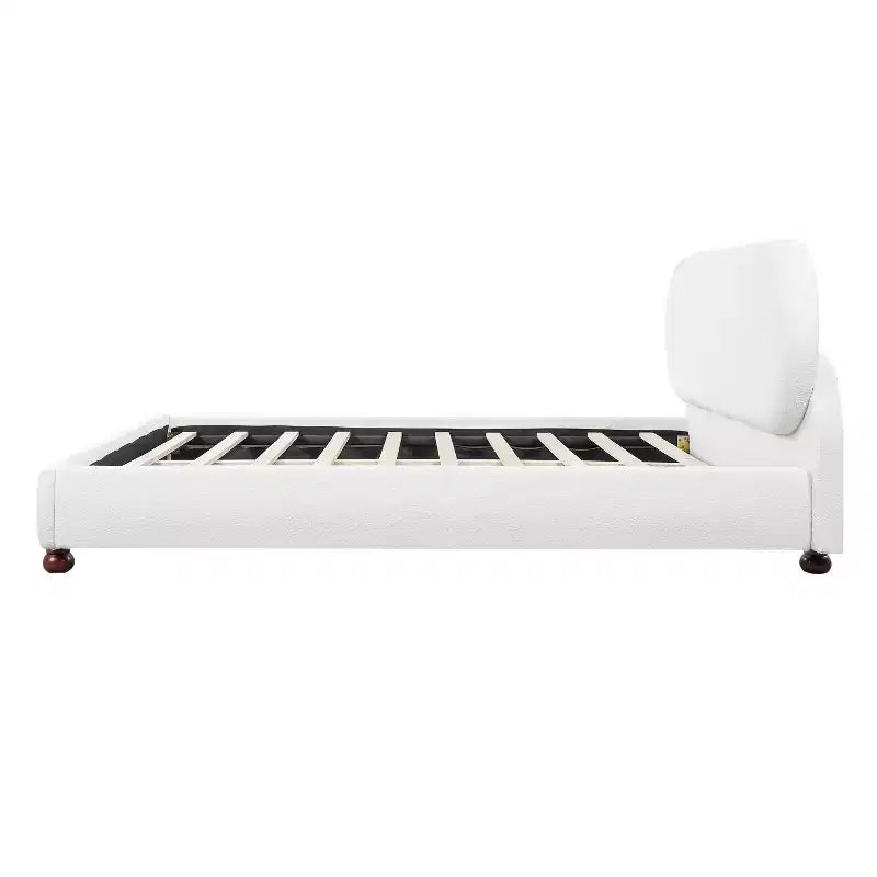 Christopher Knight Home Matteo Modern Rubberwood Boucle Upholstered Bed