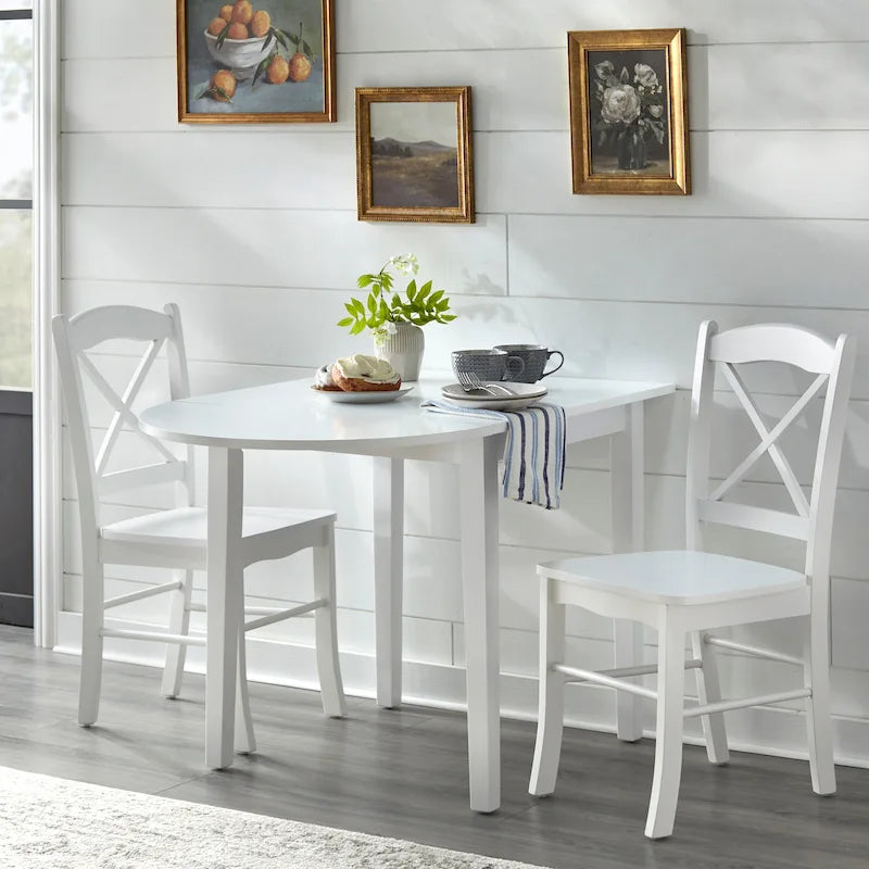 Simple Living Country Cottage 3-teiliges Esszimmer-Set mit Klapptisch