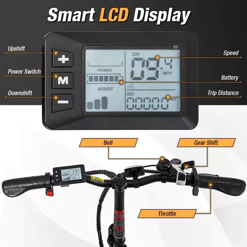 Costway összecsukható elektromos mountain bike felnőtteknek, 20 colos kövér gumikkal, 750 W-os kefe nélküli motorral, 54 V 13 Ah, UL2849