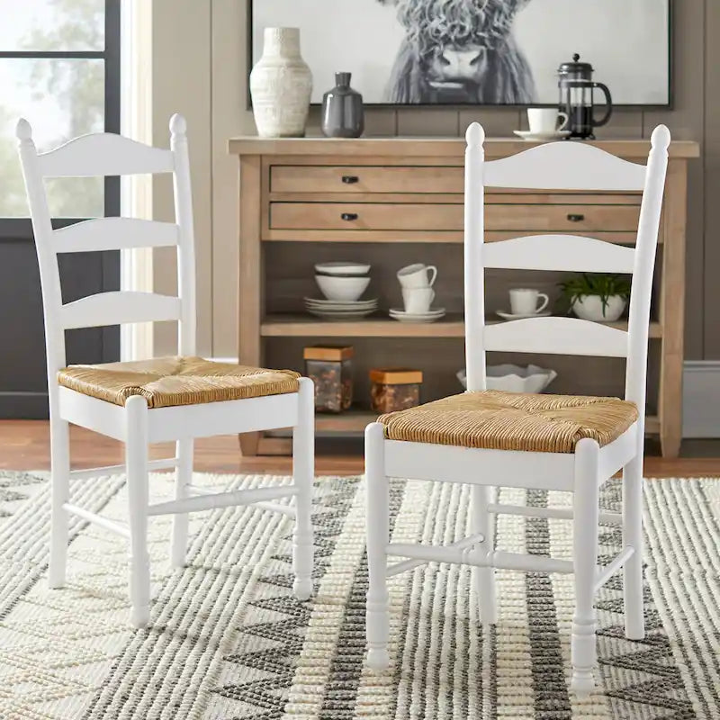 Sedia da pranzo Jessie con schienale a scala di Simple Living (set da 2)