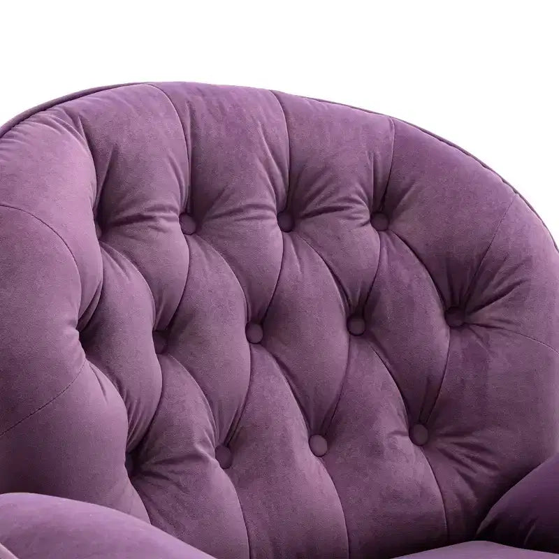 Okak Samt-Sessel mit Hocker, moderner armloser Wohnzimmersessel im Mid-Century-Stil, weicher und bequemer Sessel zum Fernsehen und Spielen