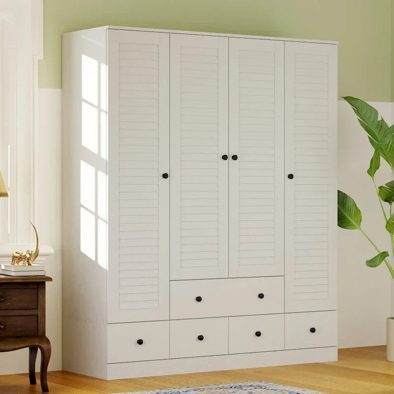 Armadio guardaroba indipendente grande 59W bianco