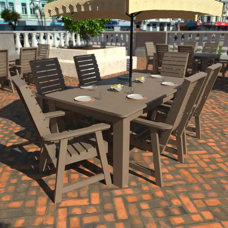 HIGHWOOD PROFESSIONAL 7-delige tuinset voor buiten dineren, 42x72