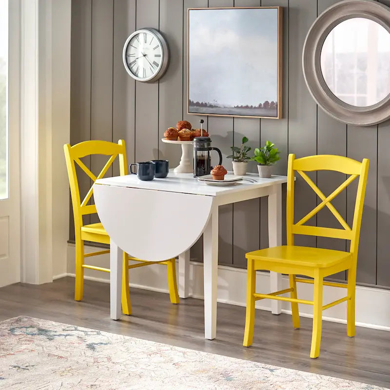 Simple Living Country Cottage 3-teiliges Esszimmer-Set mit Klapptisch