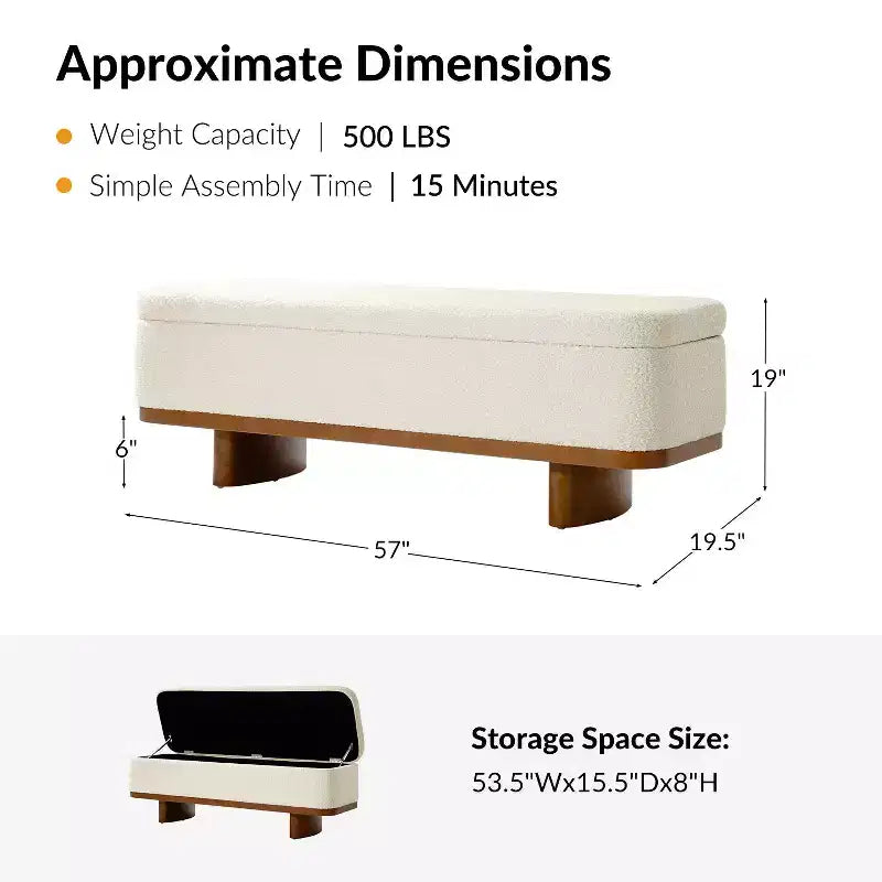 Banc à plateau relevable Clara, facile à assembler, avec structure en bois massif|HULALA HOME