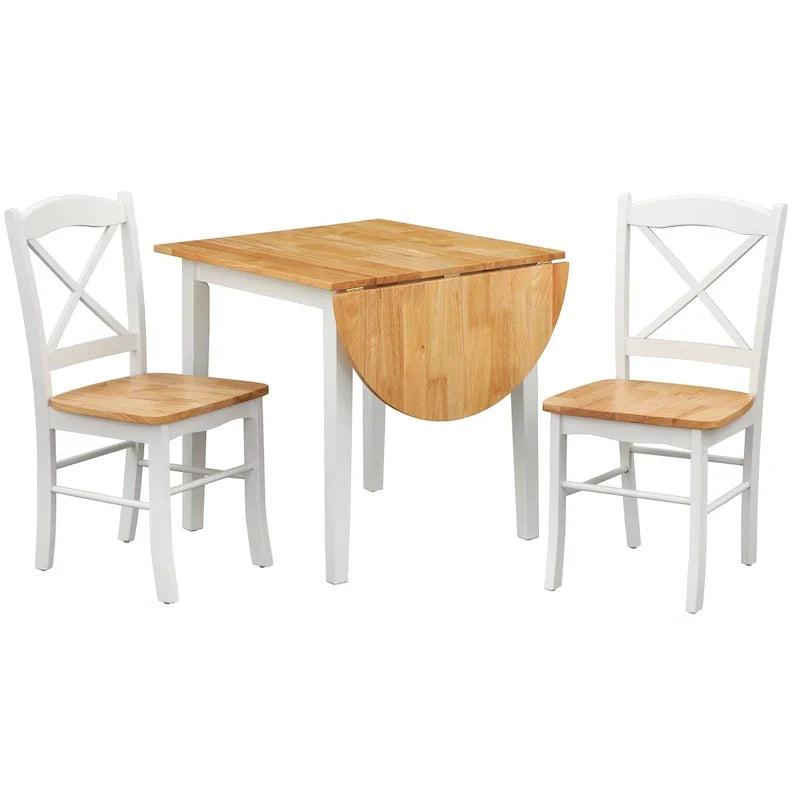 Simple Living Country Cottage 3-teiliges Esszimmer-Set mit Klapptisch