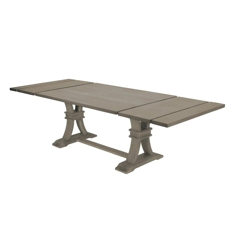 Best Quality Furniture 9-teiliges rustikales ausziehbares graues Esszimmer-Set