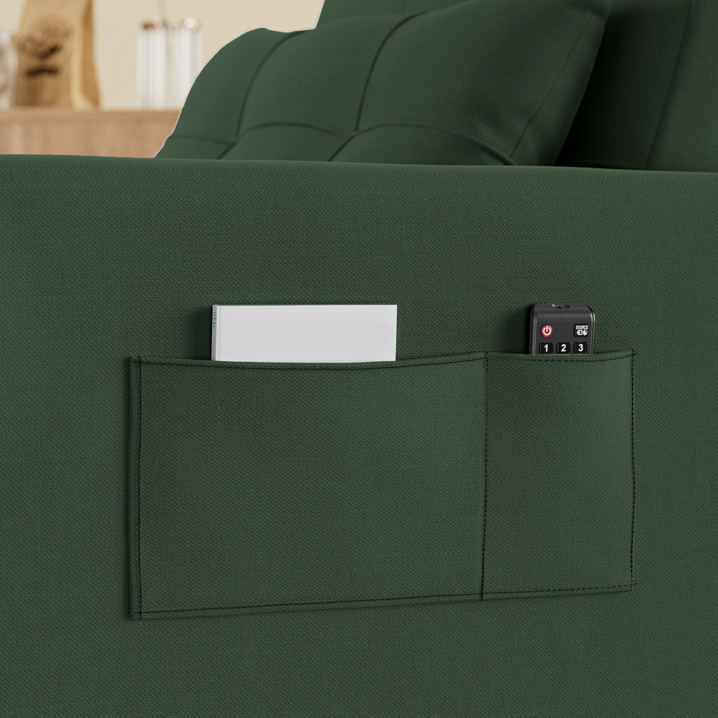 3-in-1-Schlafsofa mit verstellbarer Rückenlehne, ausziehbarer Sessel, umwandelbares Klappbett fürs Wohnzimmer