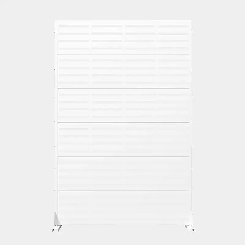 MAYEERTY 72x47 inch wit privacy-scherm voor buiten, 6-delige set met natuurlijk inklapbaar kamerscherm voor achtertuin en tuin