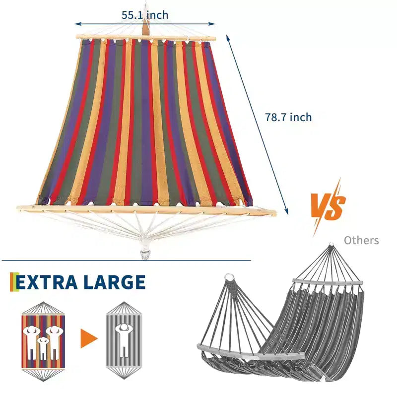 Hangmatstandaard, robuuste universele houten standaard voor buiten, weerbestendig, gebogen, draagvermogen 475 lb, voor terras, achtertuin en binnen