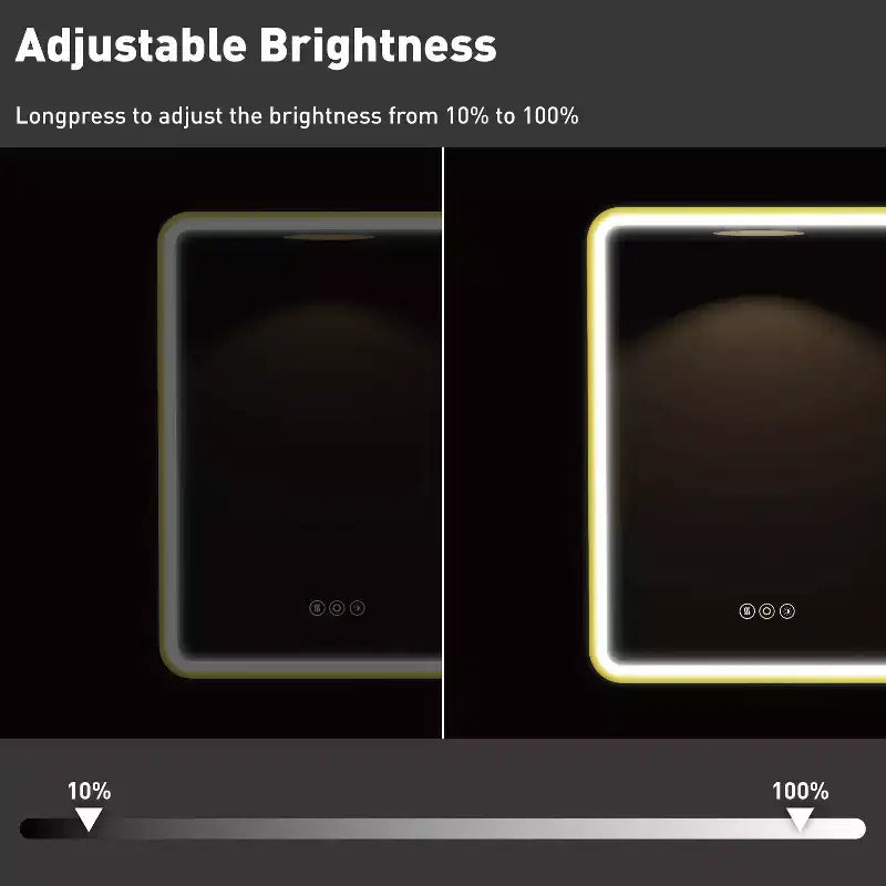 Schwarz/Weiß/Gold LED-Medizinschrank, eine Tür, Anschlag links oder rechts, zum Einbau oder zur Wandmontage