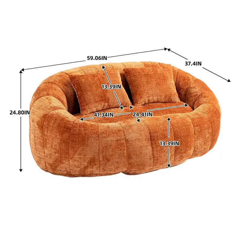 Sitzsack aus Chenille, Relaxsofa