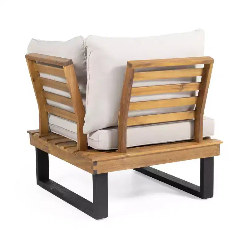 L-vormige loungeset voor buiten, terras- en tuinset met salontafel en waterafstotende kussens – ModernLuxe