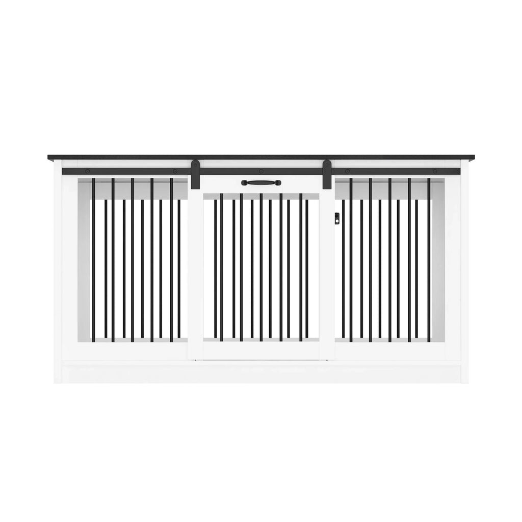 Pet Residence with Iron Tube Reinforcement Stylish & Sturdy Dog Crate