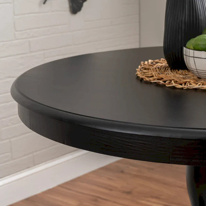 Round Solid Wood Pedestal Table
