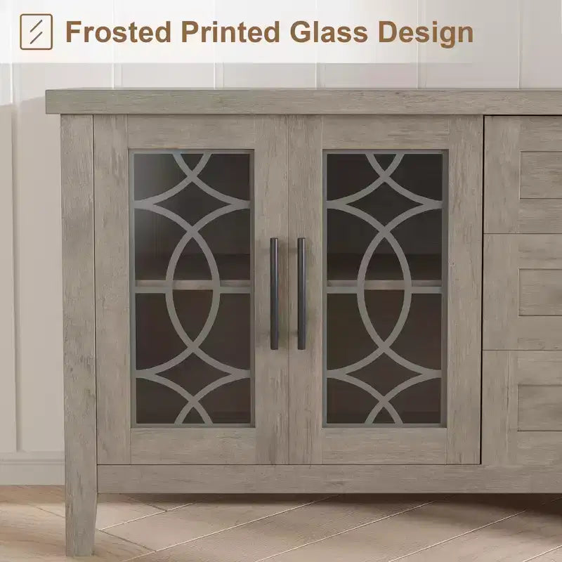 TV Stands with Storage Drawers, TV Entertainment Center, TV Console Table for Living Room Bedroom, Storage Cabinet