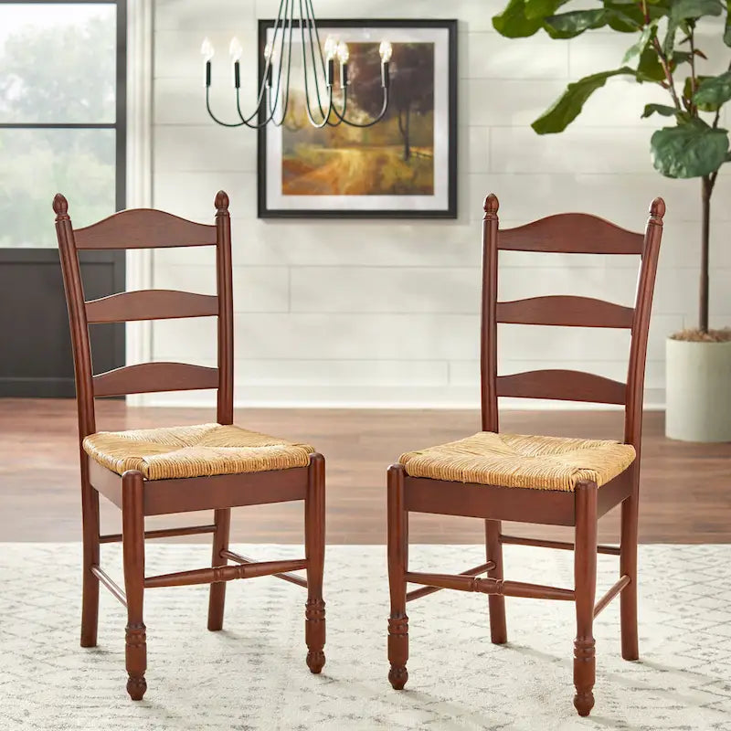 Sedia da pranzo Jessie con schienale a scala di Simple Living (set da 2)