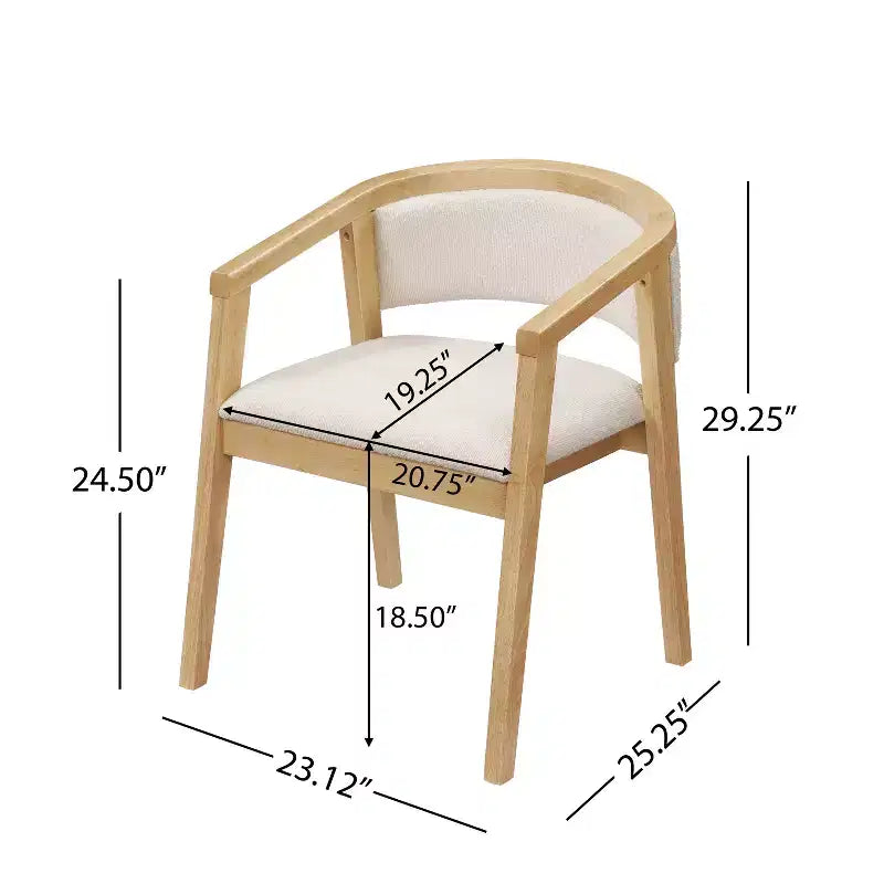 Set da pranzo moderno di metà secolo Christopher Knight Home Simon, 5 pezzi, in legno di caucciù con sedie imbottite in bouclé