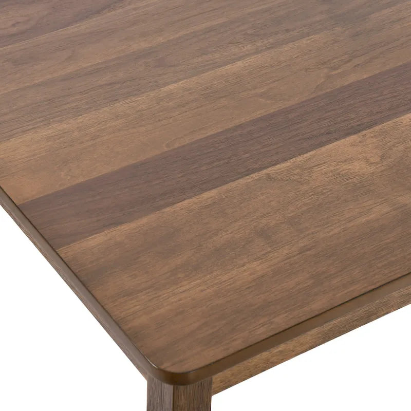 Juego de comedor de 5 piezas de madera maciza de 47 L (1 mesa + 4 sillas con respaldo de listones)