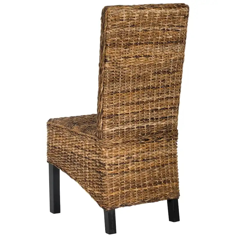 Set di 2 sedie da pranzo in vimini naturale, 19 L x 22 P x 41 H, stile boho costiero