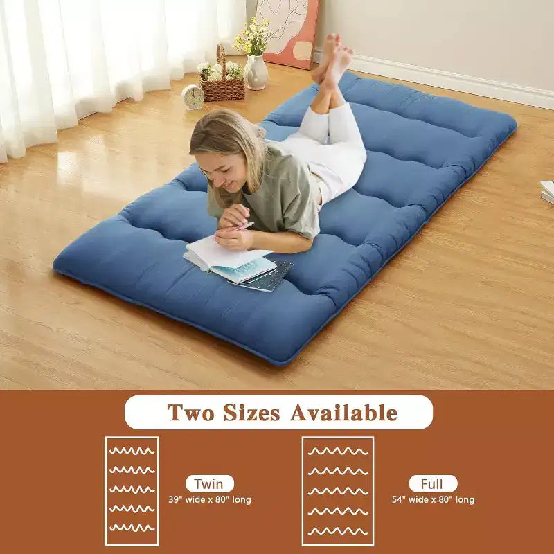Colchón futón japonés, colchoneta plegable para dormir en el suelo, tatami para el hogar, colchón para camping