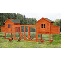 AECOJOY 144'' groot kippenhok met ren, houten hok en pluimveekooi