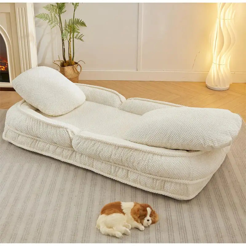 Canapé inclinable, 5 positions réglables, pour s’asseoir, dormir, plier, idéal pour la chambre ou le salon