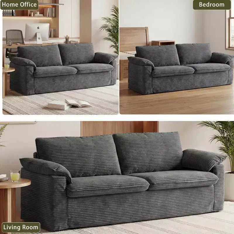 Dyonery 86 Cloud Loveseat Sofa, Deep Seat & Wide Armrest Pillows, Sturdy Frame, Breathable Ergonomic Design
