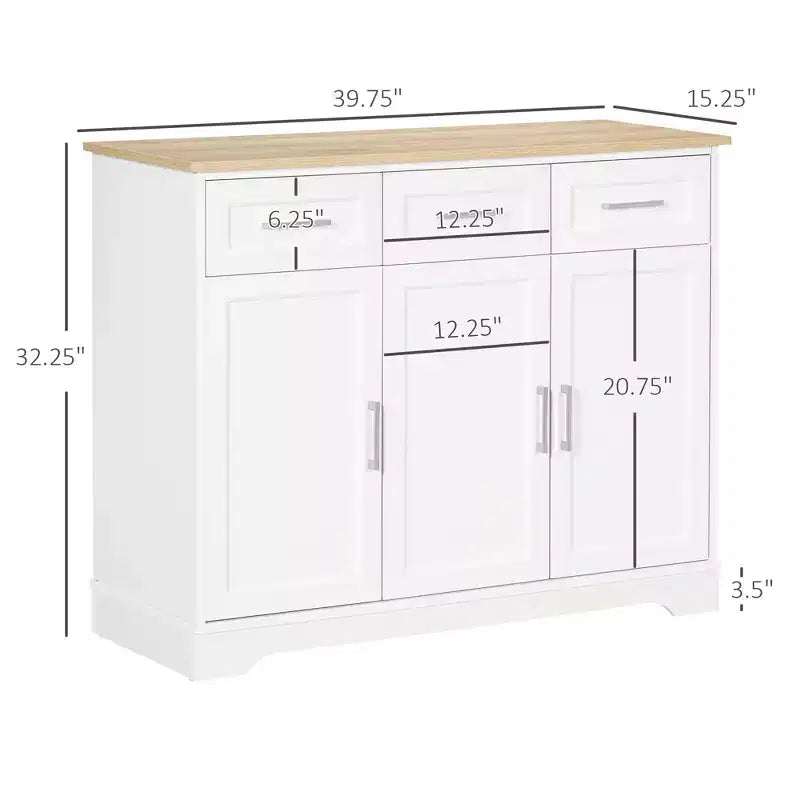 Modern keukenbuffet met opbergruimte, keukeneiland, kast voor eetkamer en woonkamer