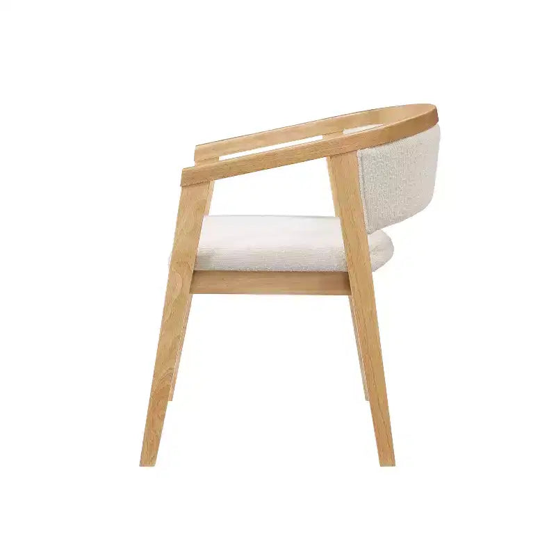Set da pranzo moderno di metà secolo Christopher Knight Home Simon, 5 pezzi, in legno di caucciù con sedie imbottite in bouclé
