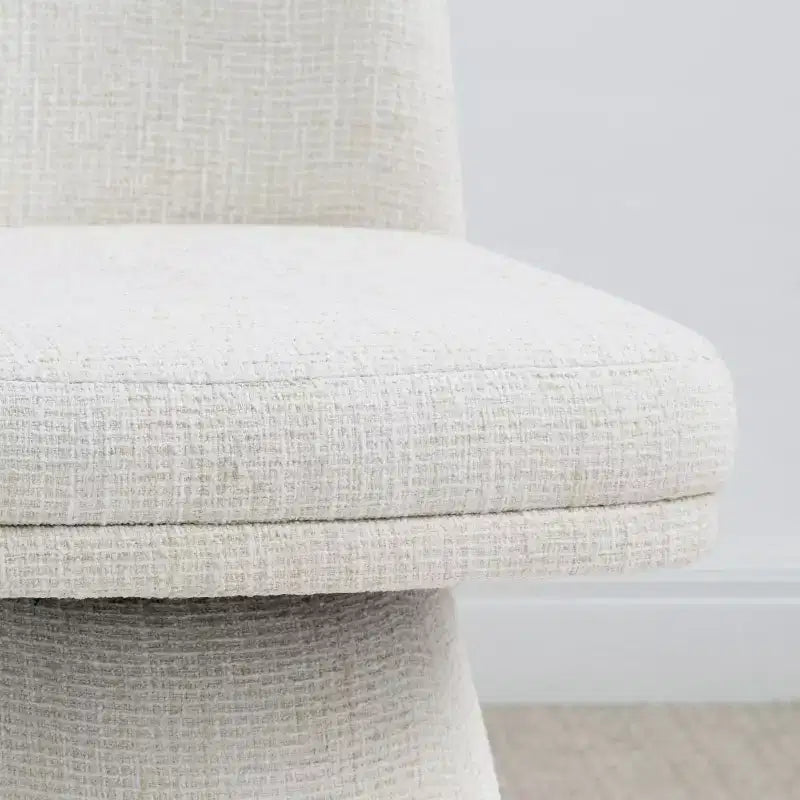 Set van 6 moderne 360° draaibare eetkamerstoelen zonder armleuningen, met voetstukachtige basis, elegante accentstoelen voor keuken, eetkamer of kantoor -Panipeachy