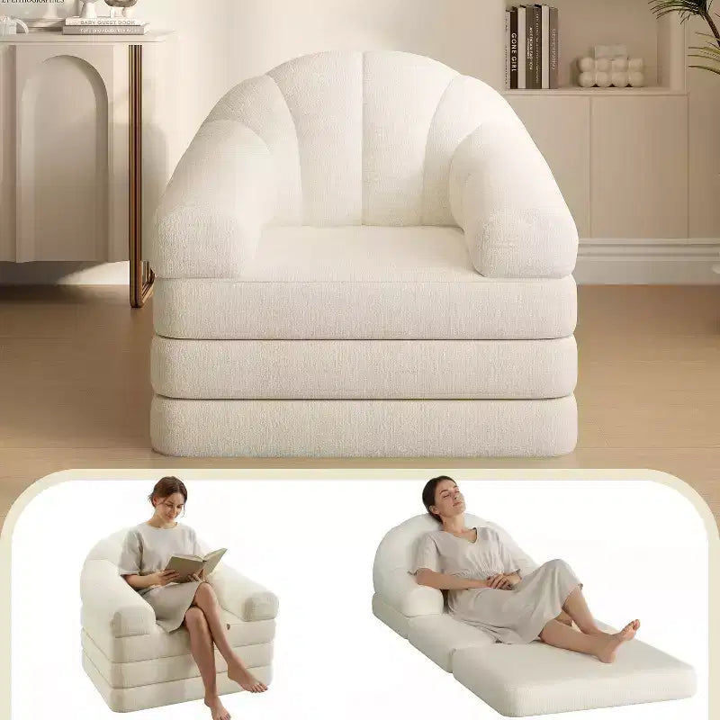 Yaheetech 2-in-1-Klappsofabett, klappbarer Sessel als Bett für Wohnzimmer und Schlafzimmer