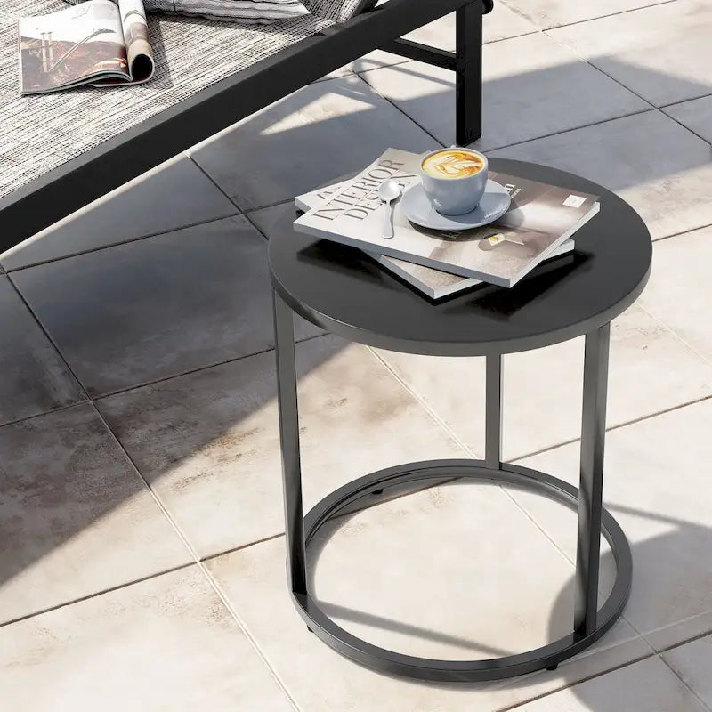Papasanstoelen voor buiten met kussen, van PE-rattan, gezellige terrasstoelen met bijzettafel
