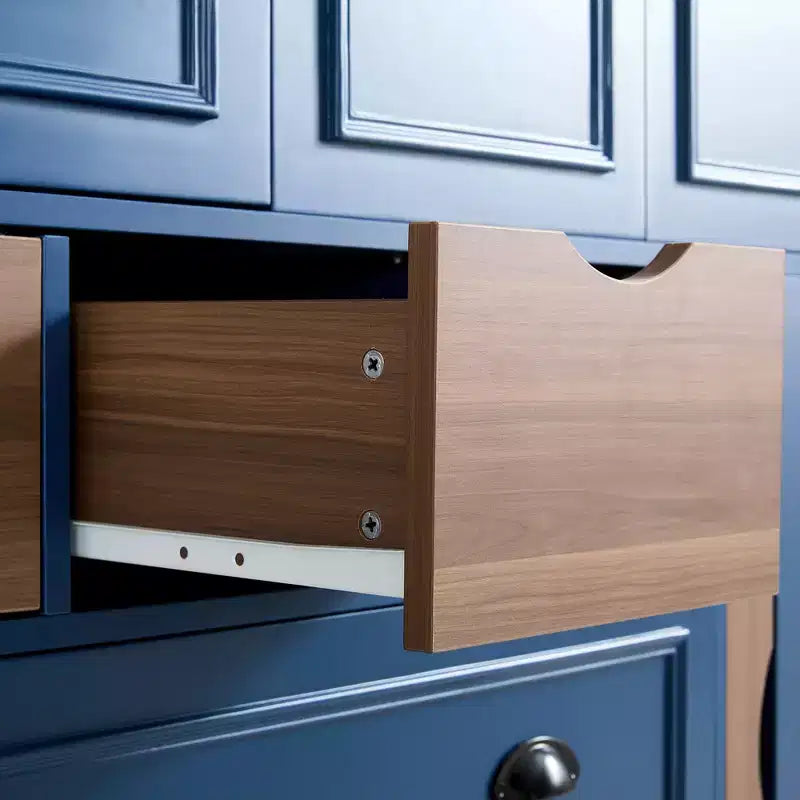 Despensa de cocina independiente Whisen de 71'' de altura, armario grande de almacenamiento para comedor con aparador, 4 puertas plegables, estantes y botelleros