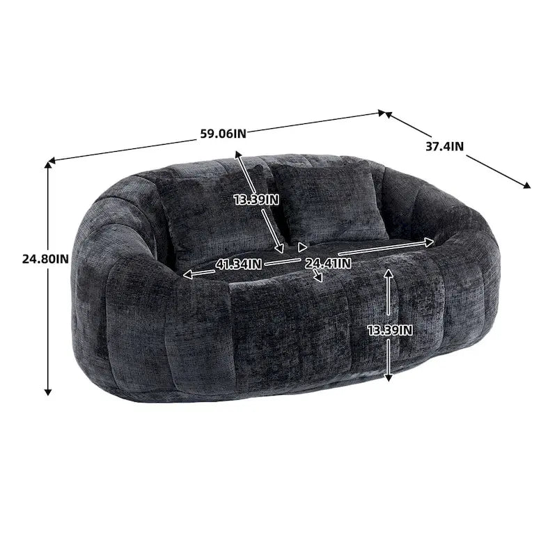 Sitzsack aus Chenille, Relaxsofa