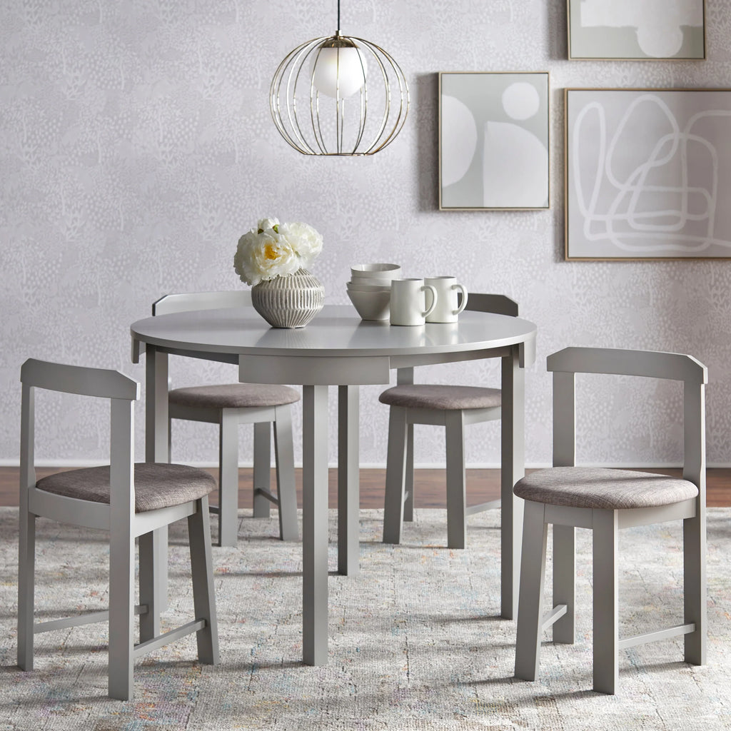 Set da pranzo compatto rotondo Harrisburg Tobey da 5 pezzi
