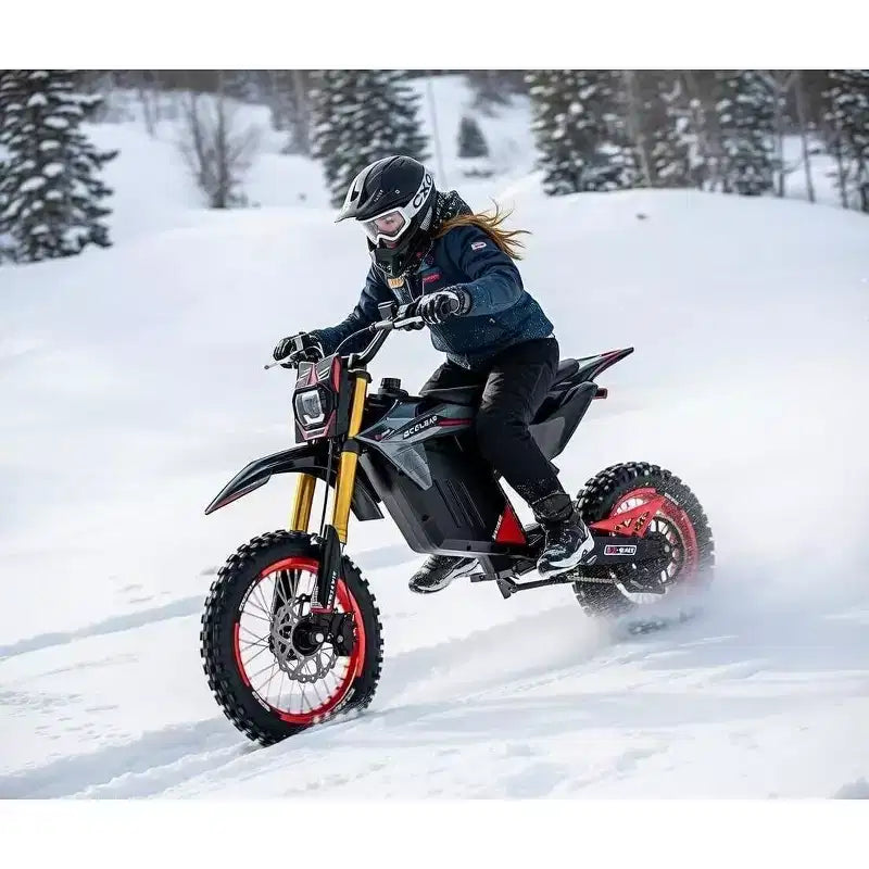 ECOLEAP 3500 W csúcsteljesítményű elektromos terepmotor tinédzsereknek és felnőtteknek, 37 MPH terephasználatra alkalmas e-bike, 48 V 21 Ah akkumulátor, akár 55 mérföldes hatótávolság, 400 LBS, 13+