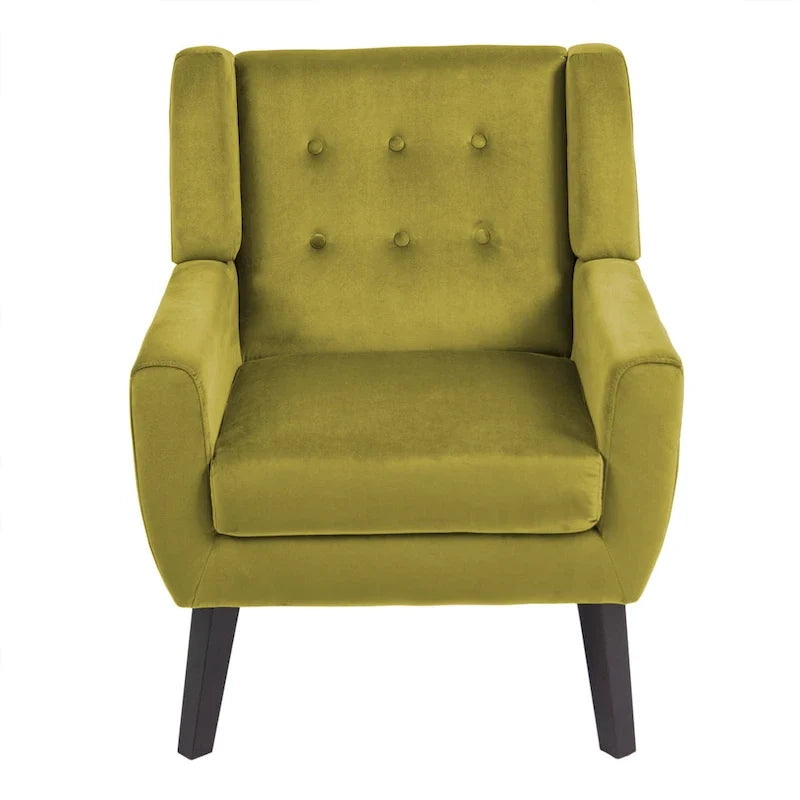 Set van 2 fluwelen accentstoelen voor de woonkamer, gestoffeerde fauteuils