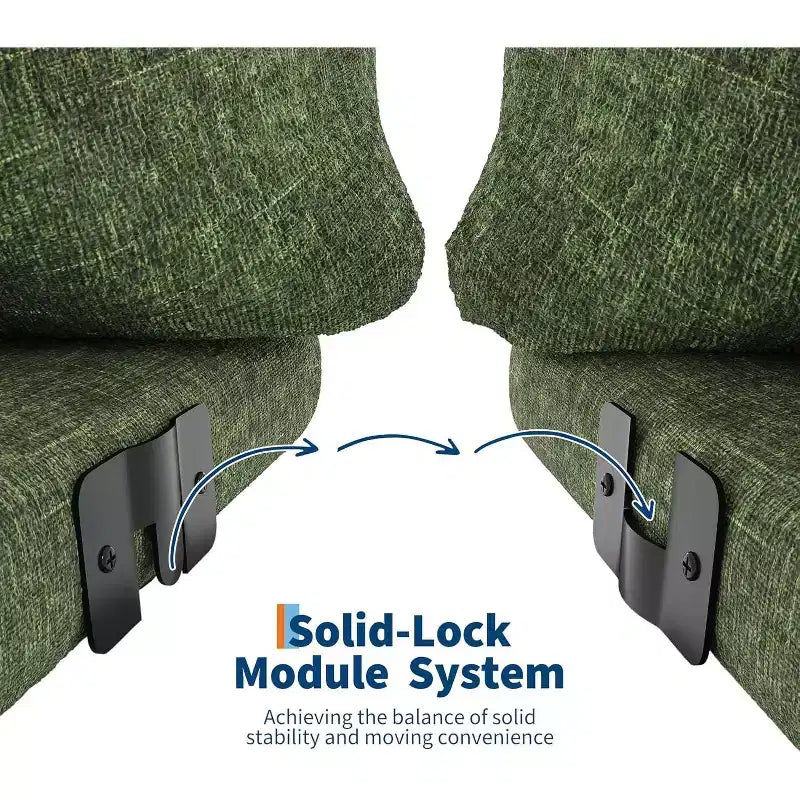 Canapé modulaire 2 places en tissu chenille, canapé nuage avec éponge haute résilience, sans accoudoirs pour petits espaces