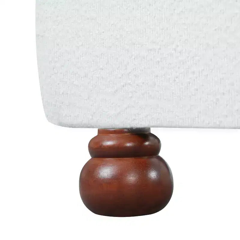 Christopher Knight Home Matteo Modern Rubberwood Boucle Upholstered Bed