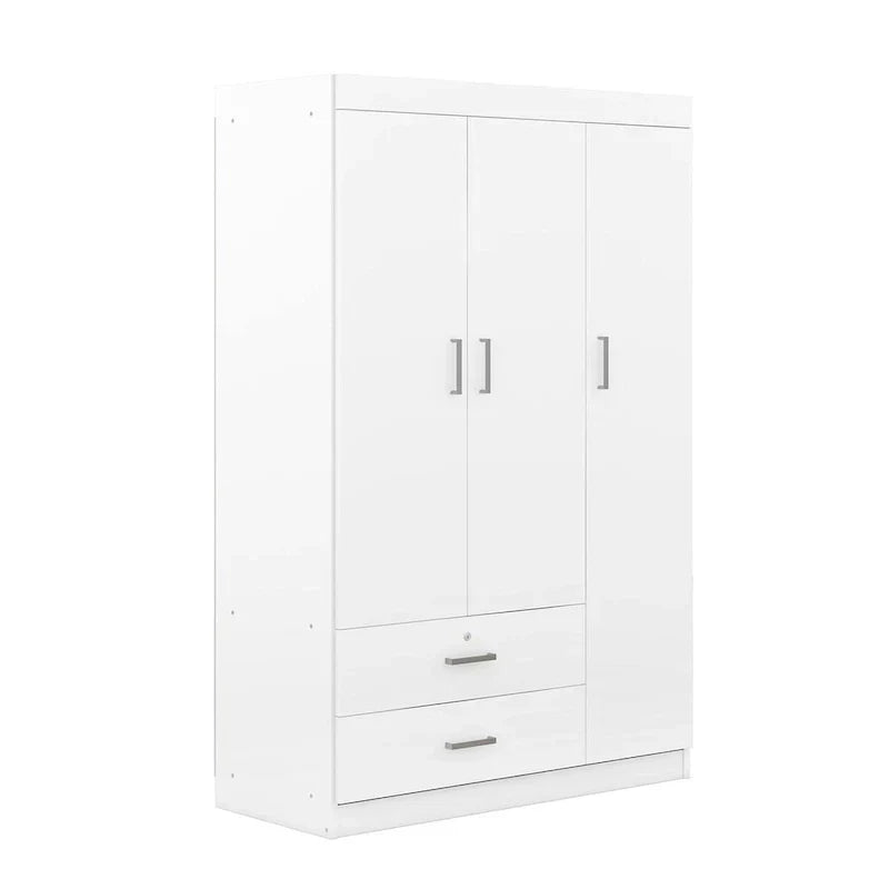 3-Door Wardrobe with 2 Drawers