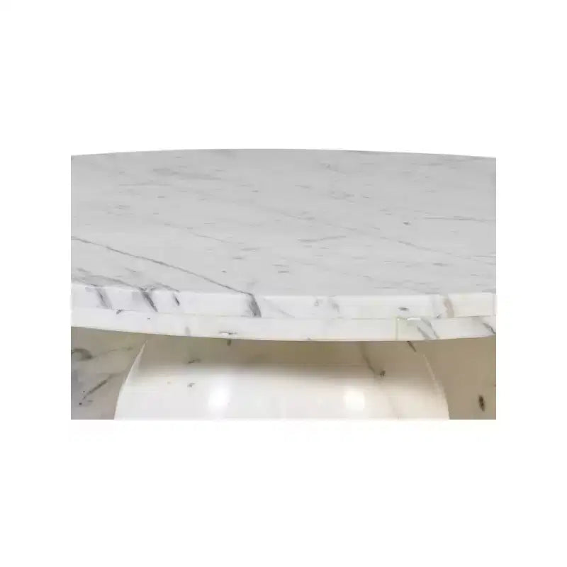 Mesa de centro redonda de mármol con patas esféricas, multicolor, para 4 personas