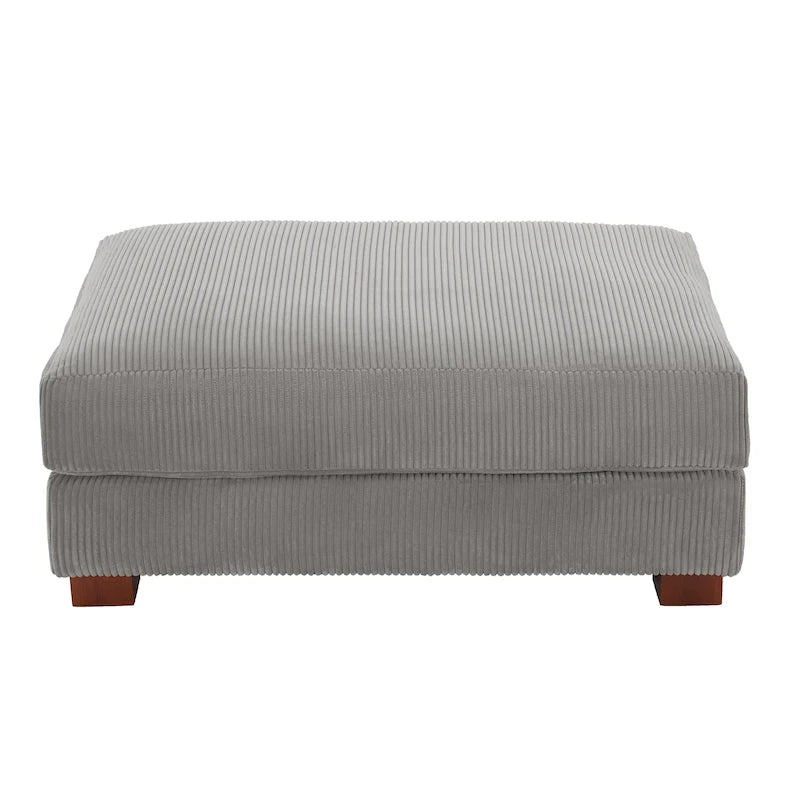 Pouf d’appoint moderne surdimensionné en tissu côtelé