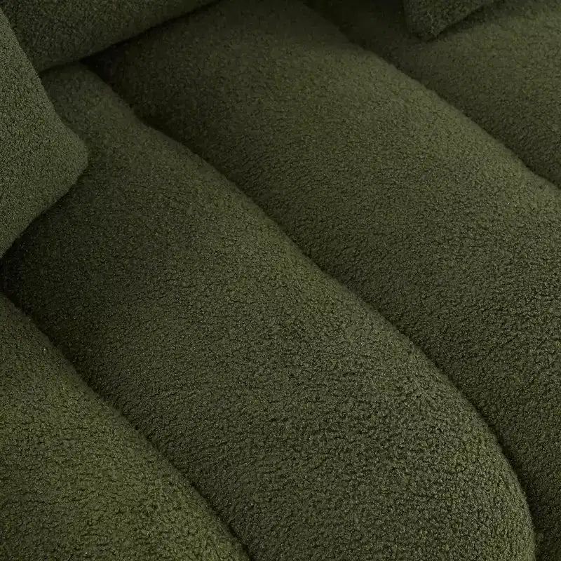 GDFStudio Alanna 79,5 modernes 3-Sitzer-Sofa mit Teddy-Stoffbezug und Kissen
