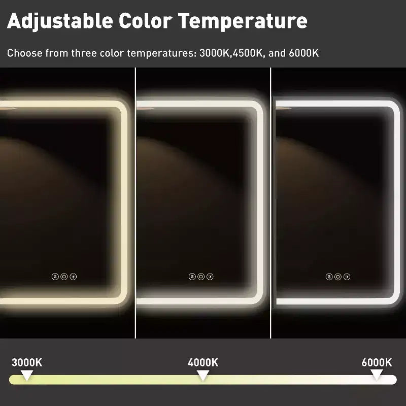 Schwarz/Weiß/Gold LED-Medizinschrank, eine Tür, Anschlag links oder rechts, zum Einbau oder zur Wandmontage