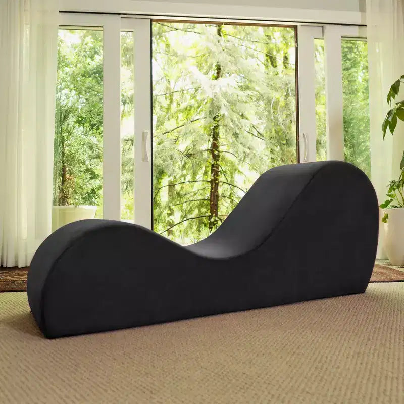 Avana Sleek Chaise Lounge for Yoga - Made in The USA - Great for Stretching, Relaxation, Exercise & More, 60D x 18W x 26H Inch, Light Grey