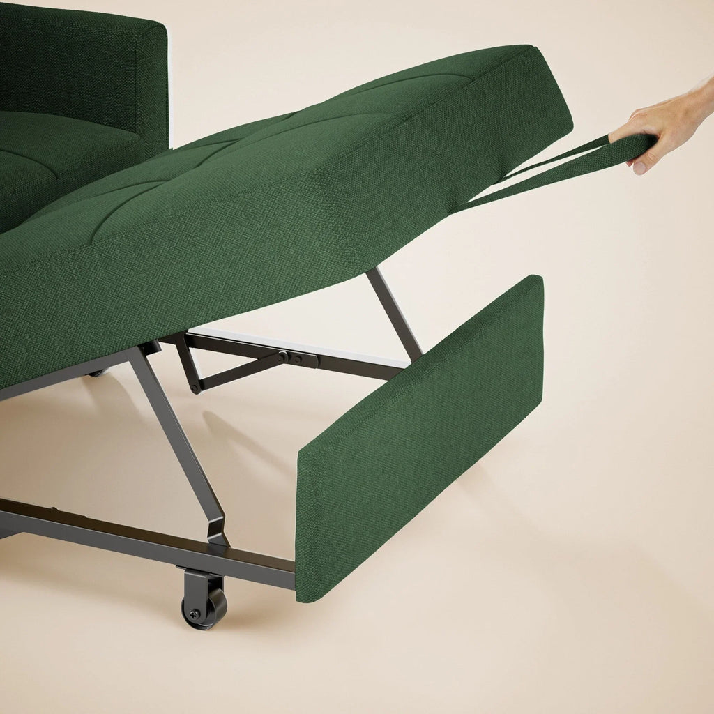 3-in-1-Schlafsofa mit verstellbarer Rückenlehne, ausziehbarer Sessel, umwandelbares Klappbett fürs Wohnzimmer