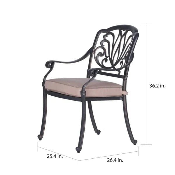 Ensemble repas de 13 pièces en aluminium gris canon de fusil Manasquan par Havenside Home