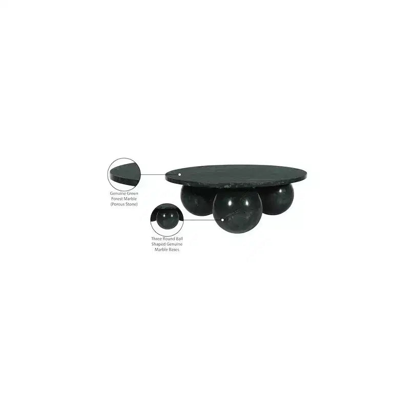 Mesa de centro redonda de mármol con patas esféricas, multicolor, para 4 personas