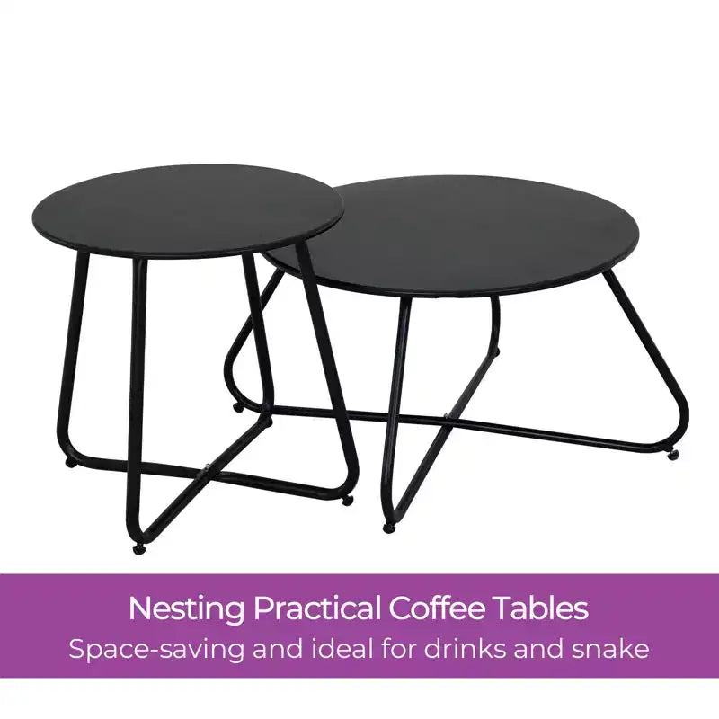 GRANDPATIO 5-teiliges Korbmöbelset für draußen mit Zweisitzer-Sofa